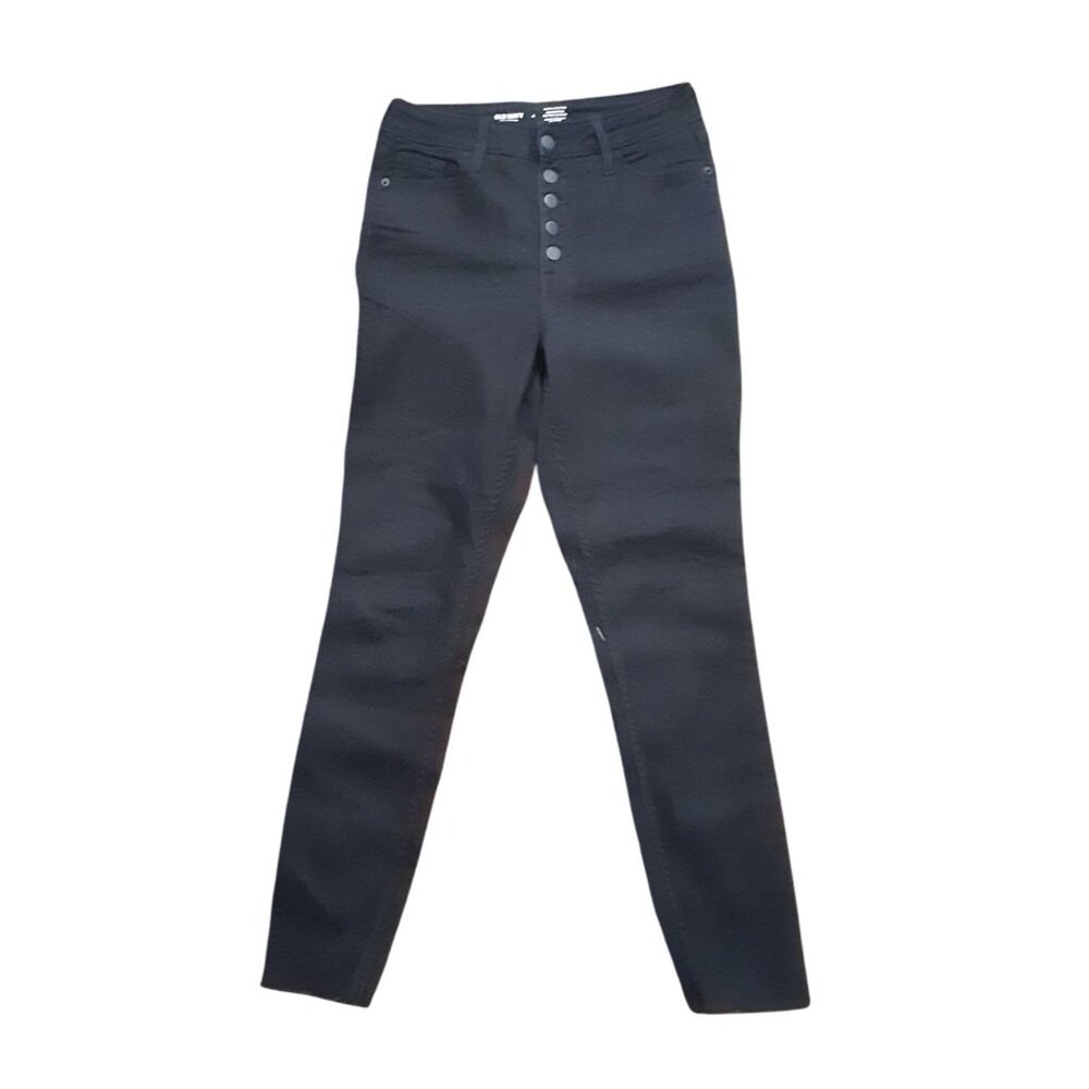 Old Navy Jeans Womens 4 Black Denim Extra High Rise Rockstar Super Skinny